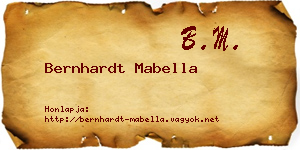 Bernhardt Mabella névjegykártya